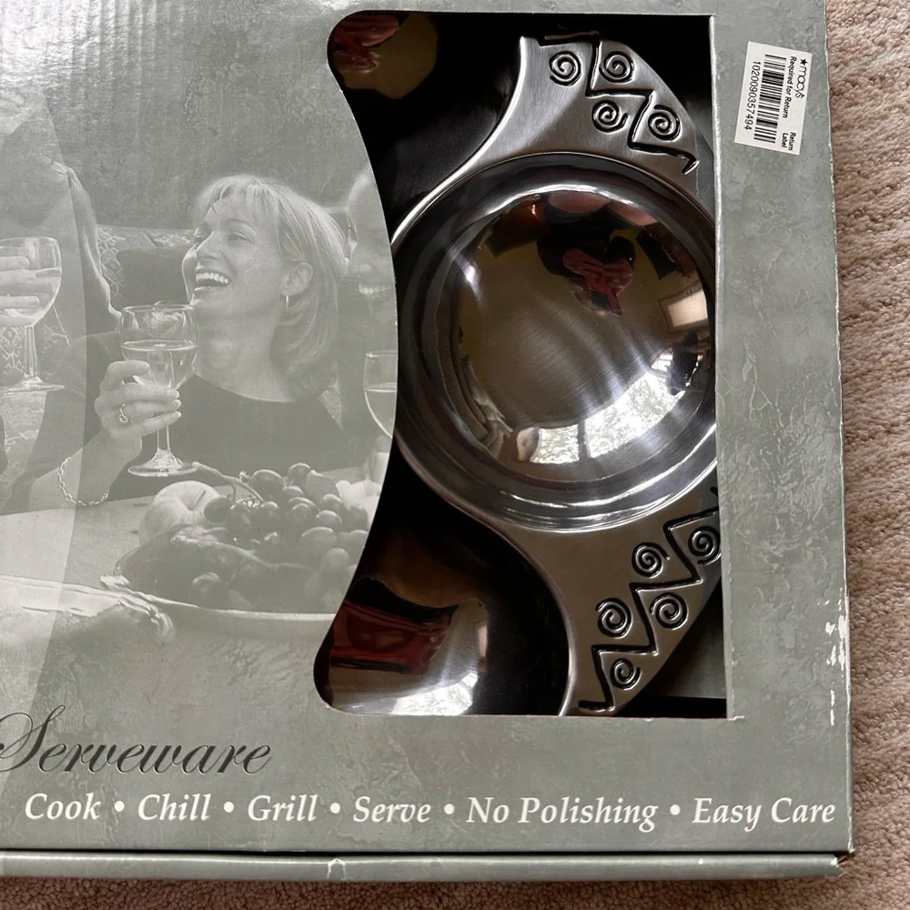 NWB Wilton Armetale Serveware Reggae Small Chip & Dip Set #820194